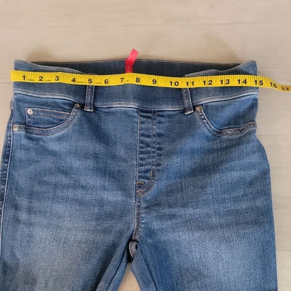 SPANX Blue Flare Pull On Denim Jeans - Picture 8 of 11